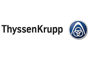 ThyssenKrupp Logo. Manufacturing Sector. Clients of Influential Software.