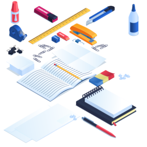 Microsoft-educational-licences school stationary. Representing Microsoft's educational licences