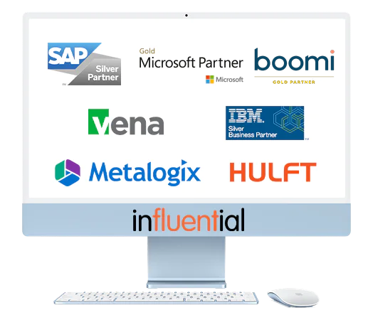 BAL-Partners-2025 iMac with Influential Software partner logos on the screen